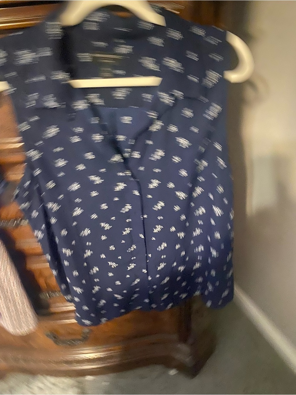 Banana republic Sleeveless Blue Floral Print Blouse